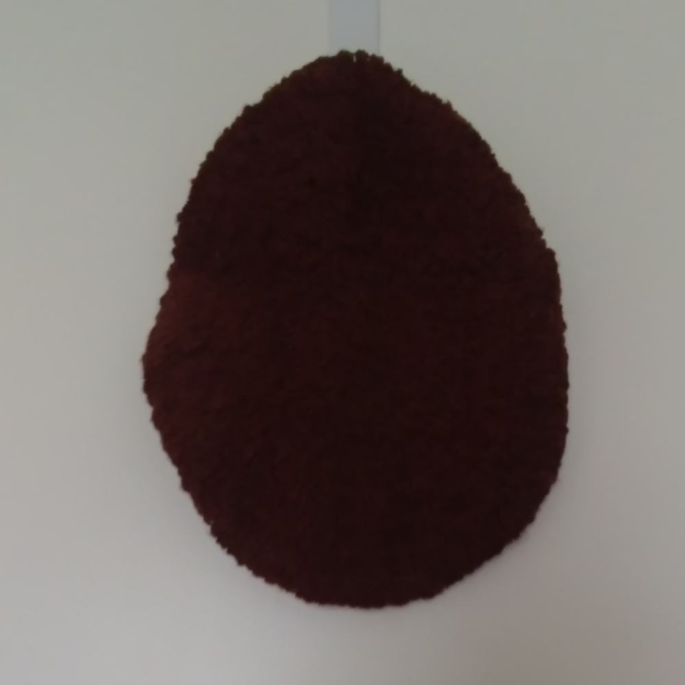 Brown crotchet beret